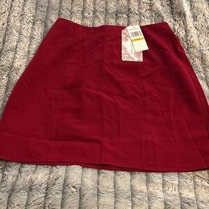 Band of the Free Burgundy Mini Skirt